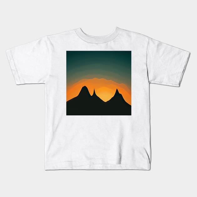 Mountains2 Kids T-Shirt by SJG-digital
